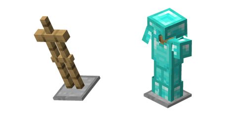 Minecraft armor stands are in-game objects that are able to hold and display wearable armor items. They can be found in taiga village armorer houses, sometimes even pre-equipped with an armor. Minecraft game cursor with Armor Stand and Diamond Armor. Minecraft Armor, Diamond Armor, Armor Stand, 6th Birthday Cakes, Custom Cursor, 6 Birthday, Minecraft Games, Chrome Extension, Chrome Web