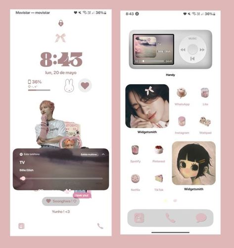 Seonghwa Phone Layout, Ateez Phone Theme, Ateez Phone Layout, Ateez Pink, Pink Tv, Seonghwa Yeosang, Instagram Account Ideas, Ios App Iphone, Black App