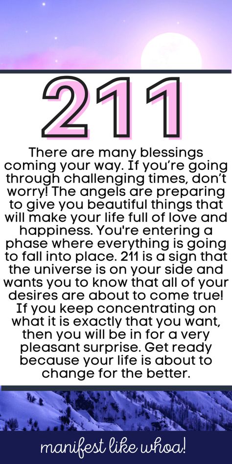 211 Angel Number Meaning & Symbolism For Manifestation 211 Angel Number, Angel Number Meaning, Numerology Life Path, No Time For Me, Life Path Number, Angel Number Meanings, Angel Guidance, Number Meanings, Spiritual Manifestation