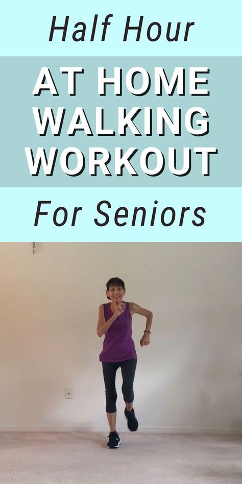 Half Hour Walking Workout for seniors Yoga For Seniors, Walking Exercise, Zumba Workout, Back Pain Exercises, Senior Fitness, Fitness Workout For Women, Weights Workout, Dance Workout, Cardio Workout