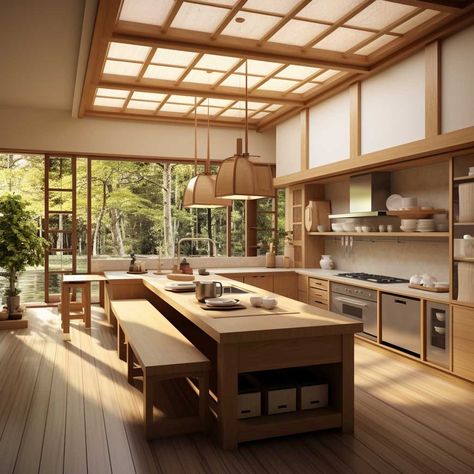 Kirchen Design, Japanese Modern House, Bathroom Lighting Design, Modern Japanese Style, Japanese Home Design, Desain Pantry, Japanese Style House, Japan Home, Japandi Interior