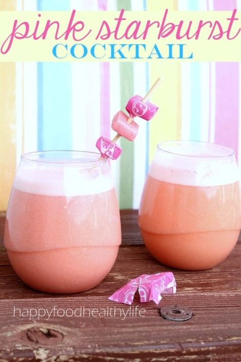 Come learn how to make your favorite Starburst into a low-calorie beverage! Pink Starburst Cocktail with Pinnacle Vodka .... tastes EXACTLY like everyone's favorite Starburst! www.happyfoodhealthylife.com #beverage #alcohol #candy Starburst Cocktail, Pinnacle Vodka, Whipped Vodka, Pink Starburst, Chopping Block, Happy Foods, Fruit Punch, Crystal Light, Sharing Board