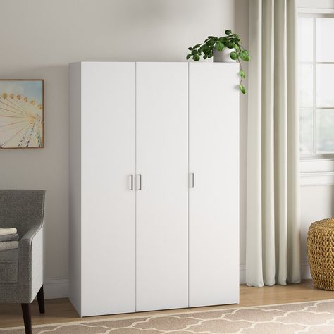 Almari Design, Cheap Couch, Bedroom Bliss, Places To Shop, Wardrobe Cabinets, Wardrobe Armoire, White Laminate, Furniture Layout, Door Storage