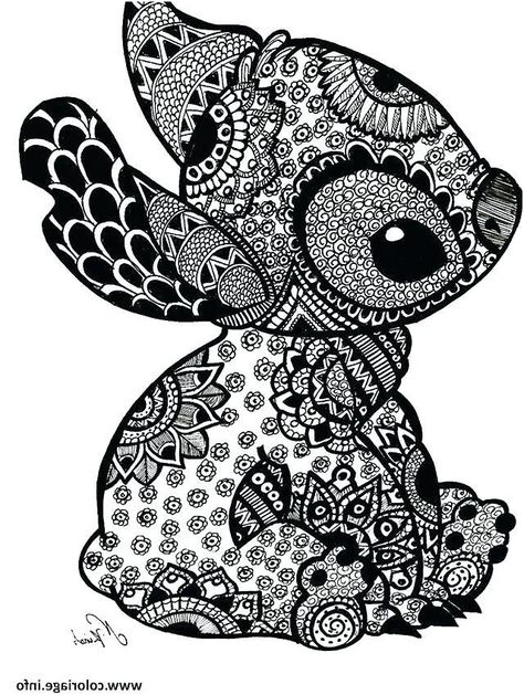 Mandala Disney, Disney Stitch Tattoo, Stitch Coloring Pages, Stitch Tattoo, Mandalas Painting, Mandalas Drawing, White Drawing, Disney Coloring Pages, Mandala Design Art