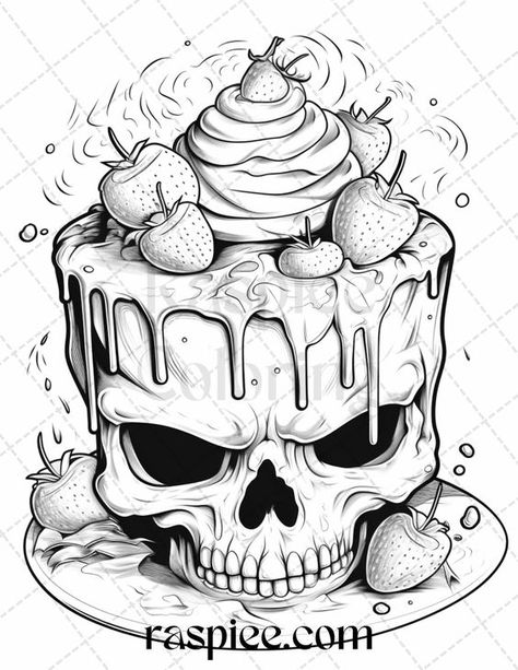 68 Halloween Spooky Desserts Grayscale Coloring Pages Printable for Ad Coloring pages #coloringpages Coloring page #coloringpage Adult Coloring pages #adultcoloringpages Coloring pages adult #coloringpagesadult Coloring books #coloringbooks 14.354 Halloween Planchette Tattoo, Dark Coloring Pages, Drawing Elves, Tattoo Coloring Pages For Adults, Spooky Desserts, Dessert Illustrations, Coloring Halloween, Free Halloween Coloring Pages, Skull Coloring Pages