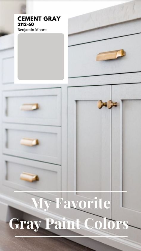 Our Favorite Gray Paint Colors - Christopher Scott Cabinetry Gray Master Bath Cabinets, Light Gray Kitchen Cabinets Paint Colors, Grey Bathroom Paint, Bathroom Cabinet Colors, Light Grey Bathrooms, Grey Bathroom Cabinets, Gray Cabinet Color, Light Grey Kitchen Cabinets, Gray Painted Furniture