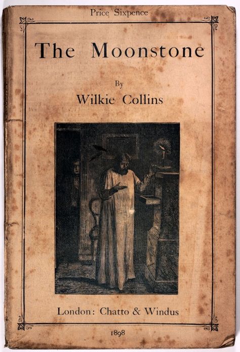 The Moonstone by Wilkie Collins paper back edition 1898 Ancient Serpent, Children's Book Layout, The Woman In White, Wilkie Collins, Victorian Books, Fear Of Flying, Vintage Gothic, Book Layout, True Art