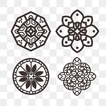 Korean Ornament, Ornament Clipart, Korean Pattern, Shape Drawing, Eastern Fashion, Black Korean, Middle Eastern Fashion, Drawing Pattern, Korean Culture