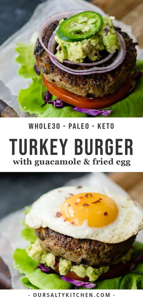 Paleo Turkey Burgers, Paleo Turkey, Grilled Turkey Burgers, Low Carb Burger, Keto Burger, Healthy Burger, Delicious Low Carb Recipes, Turkey Burger Recipes, Healthy Turkey