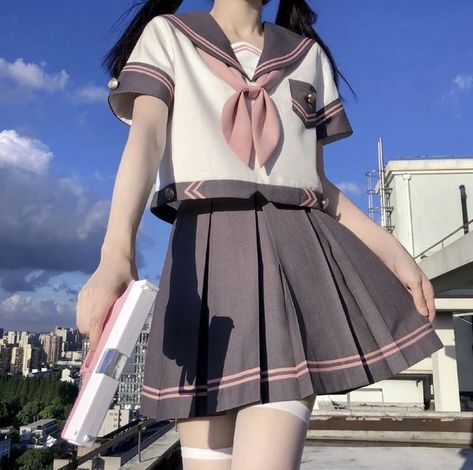 credits to - ㋛ 𝚓 𝚞 𝚛 𝚒 ㋛ @juri_lach . save and maybe follow 🦋 Romanticized School, Love Dark, Outfit Korean Style, School Uniform Outfits, School Uniform Fashion, Dark Love, Korean Casual Outfits, Geek Fashion, Sailor Dress