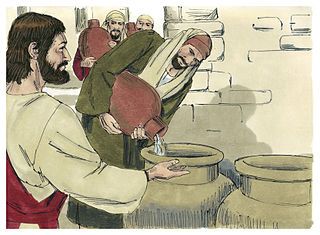 Jesus Changes the Water into Wine | Margaret Ann Mainwaring (12/08 ... Jesus Wedding, Free Bible Images, Wedding At Cana, Bible Scenes, Water To Wine, Jesus Miracles, Devotional Ideas, Kids Bible Study, Abrahamic Religions