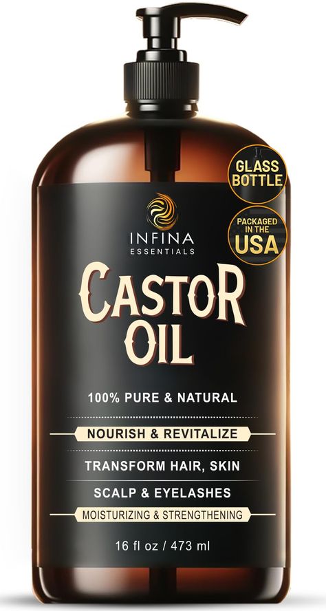 Hairstyling Tips, Castor Oil For Face, Oil Glass Bottle, Caster Oil, Pure Castor Oil, Castor Oil For Hair Growth, Oil For Hair Growth, Best Hair Oil, Castor Oil For Hair