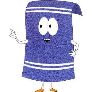 "Don't Forget to Bring a Towel!"  South Park Towel South Park, South Park Towelie, Wanna Get High, Trey Parker, Cult Of Personality, Create This Book, Hotel Towels, South Park Characters, 90s Cartoons