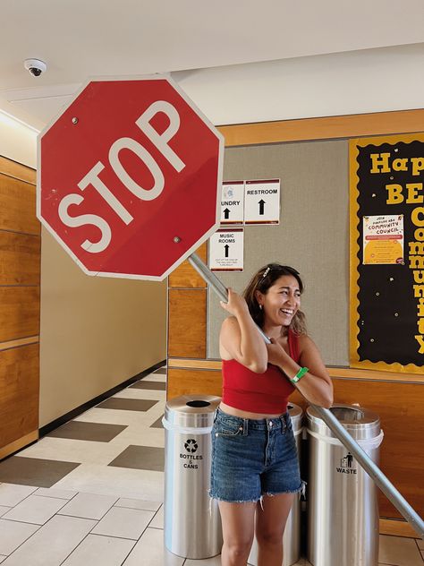 Stop sign, girl holding a stop sign, funny Holding Pose Reference, Stop Sign, Body Reference Poses, Body Reference, Reference Poses, Reference Images, Pose Reference, Hold On, Collage