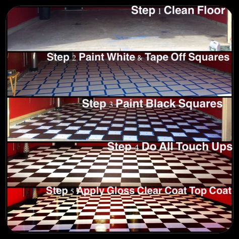 Garage Checkered Floor, Historical Building Renovation, Painting Basement Floors, Basement Floors, Garage Floor Paint, Farmhouse Garage, Building Renovation, Garage Apartment, Diy Garage Storage