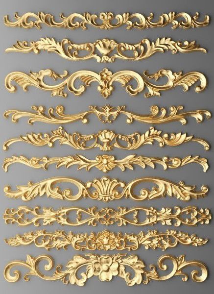 Molduras Vintage, Baroque Decor, Furniture Appliques, 3d Decor, Wood Carving Designs, 3d Interior, 3d Modelle, Carving Designs, Decorative Elements