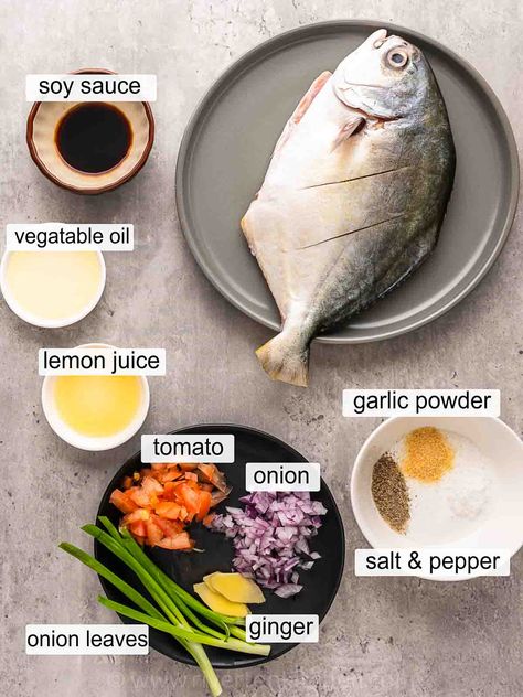 Air Fryer Pompano Fish Pampano Recipe, Pompano Fish Recipe, Pompano Recipe, Fish Nutrition Facts, Pompano Fish, Fried Whole Fish, Air Fryer Fish, Ginger Slice, Steamed Fish