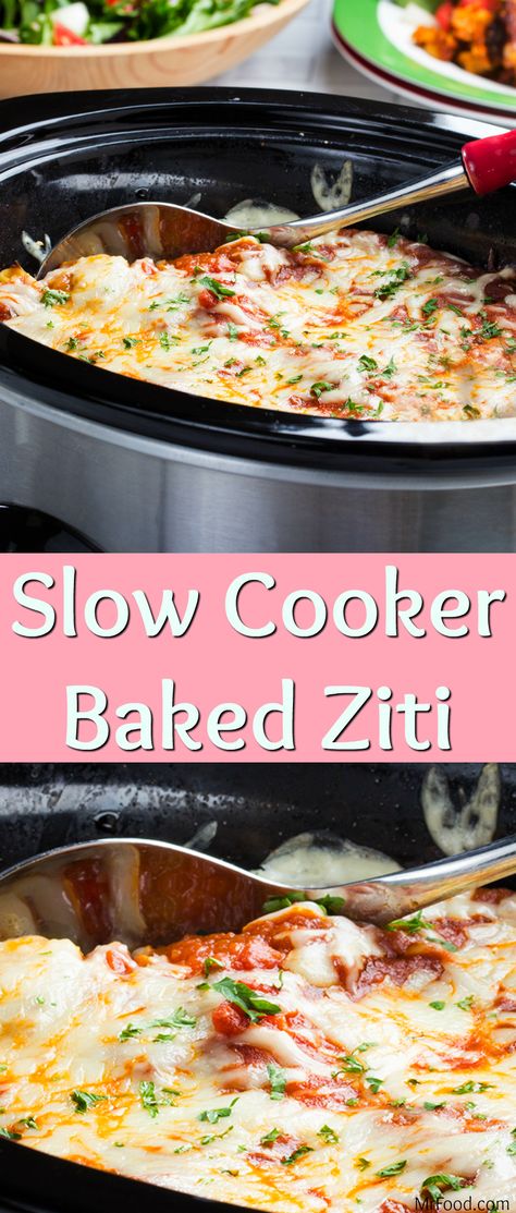 This easy Slow Cooker Baked Ziti is a perfect meal for those busy weeknights. With slow cooker pasta bakes like this, you get to enjoy a delicious, hearty meal with very little work. Our Slow Cooker Baked Ziti is ideal for busy families, or just anyone who loves a comforting meal that practically cooks itself. Baked Zitti, Slow Cooker Pasta Bake, Crock Pot Baked Ziti, Slow Cooker Baked Ziti, Slow Cooker Baking, Ziti Recipe, Ziti Recipes, Baked Ziti Recipe, Slow Cooker Pasta