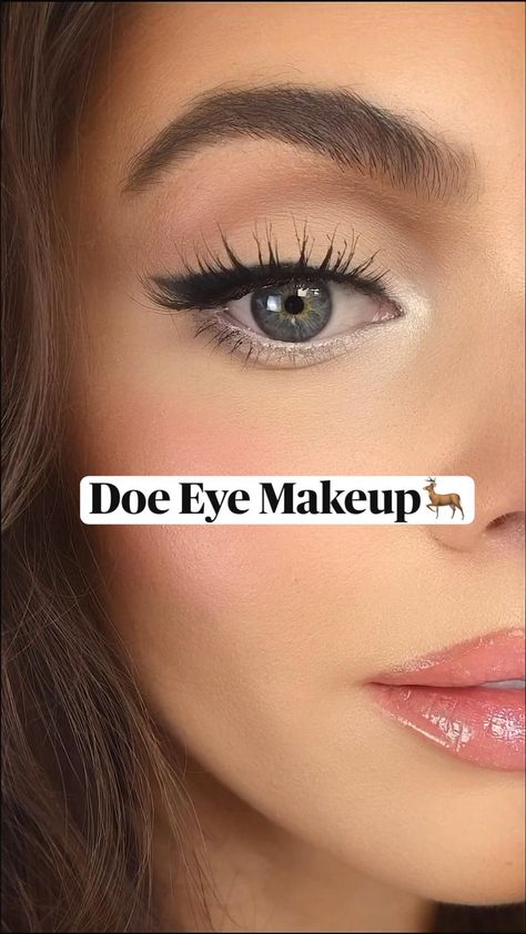 Love the look of Doe eye makeup? Save this aesthetic makeup tutorial idea by using the bookmark tool🦌#HomeTrends #Motivation #Inspo #Trends #CreativeIdeas #Inspiration #Ideas Makeup For Doe Eye, Doe Eyes Makeup, Aesthetic Makeup Tutorial, Make Eyes Look Bigger, Doe Eye Makeup, Eye Shadow Looks, Eyes Makeup Tutorial, Teknik Makeup, Makeup Cantik