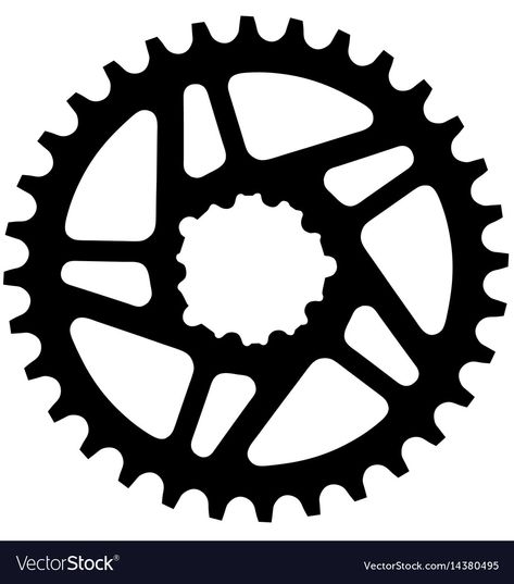 Bicycle chainring Royalty Free Vector Image - VectorStock Bicycle Vector, Cog Wheel, Circle Clipart, Stencil Ideas, Bike Chain, Bicycle Accessories, Urban Art, Transparent Png, Mountain Bike