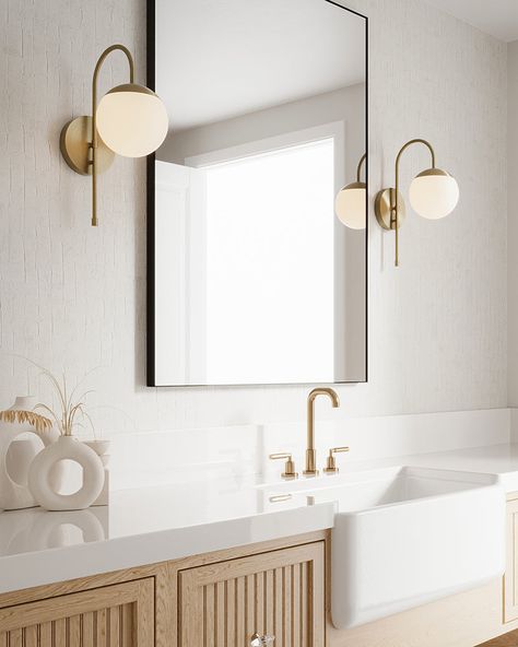 Whether you’re remodeling your bathroom or just looking for a refreshing change, light fixtures could bring the accent and ambiance you’re looking for. Our collection of vanity and wall lights feature timeless designs and modern features to give a flawless finish to your dream bathroom. Hanging Lights Bathroom Vanity, Hanging Lights Bathroom, Light Vanity Bathroom, Small Bathroom Lighting, Bathroom Hanging Lights, Indoor Lanterns, Vanity Lights Bathroom, Solar Landscape Lighting, Bath Inspiration