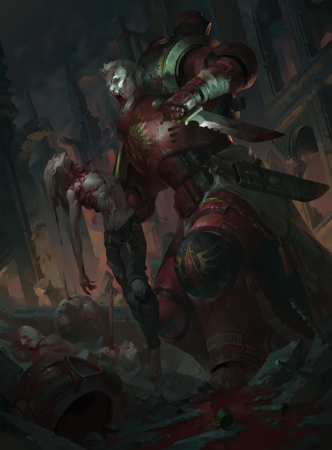 ArtStation - Red thirst Warhammer 40k Rpg, Warhammer 40k Blood Angels, Space Marine Art, Dark Eldar, 40k Artwork, Warhammer 40k Art, Gallery Artwork, Warhammer Art, Warhammer 40k Artwork