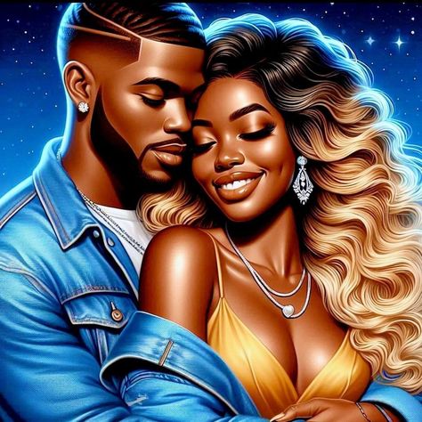 Black Relationships, Kinkade Disney, Couples Art, Power Couples, Black Couple Art, Black Couple, 8x10 Art Prints, Classroom Technology, Black Love Art