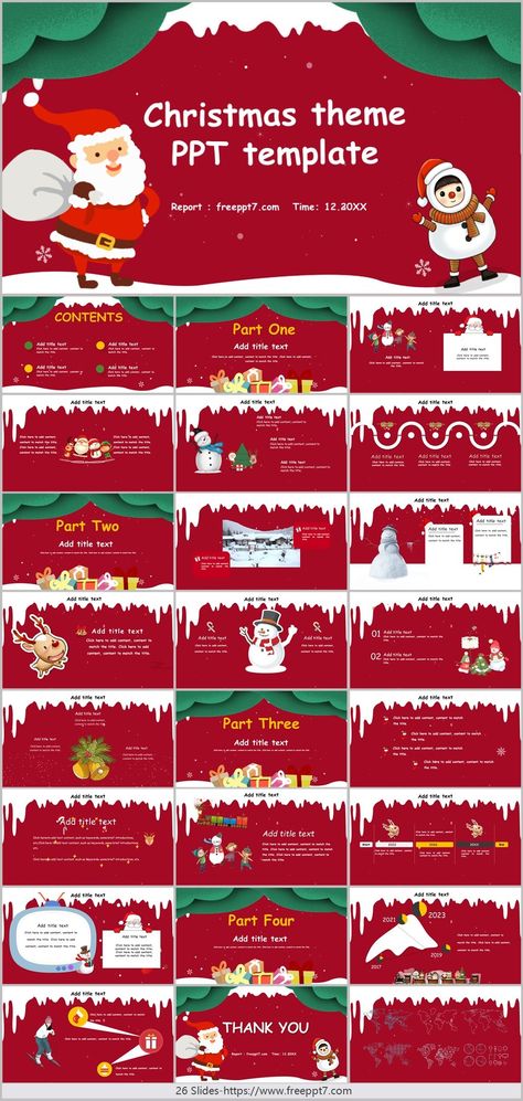 Cartoon style Christmas PowerPoint Templates Christmas Powerpoint, Themed Powerpoint, Planning Christmas, Christmas Powerpoint Template, Christmas Download, Christmas Promotion, Birthday Post Instagram, Christmas Activity, Christmas Blessings