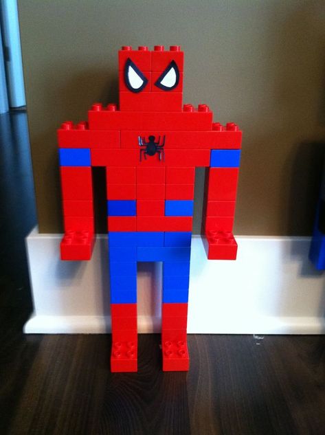 Lego Spider Man, Lego Spider, Lego Therapy, Lego Spiderman, Lego Coloring, Lego Coloring Pages, Lego Challenge, Mega Blocks, Lego Club