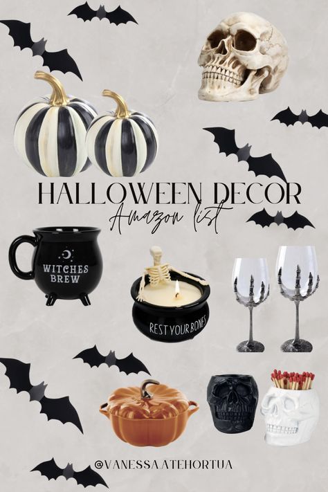 I can’t believe Halloween is right around the corner. Spooky!!! I hope this post makes you feel inspired to make your home chic and spooky this Halloween season! I rounded up some of my favorite online finds that will make your home feel extra festive. Shop the Halloween decor items on Amazon before they sell out! Follow me @vanessa.atehortua on Instagram for daily best sellers and cute finds! Tag friends & family who might appreciate something on this post. xoxo ! #amazon #amazondeals #hallowee Halloween Decorations Amazon, Halloween Amazon Finds, Amazon Halloween Decor, Amazon Halloween, Amazon List, Halloween Decor Diy, Ghost Decoration, Tag Friends, Halloween Outdoor