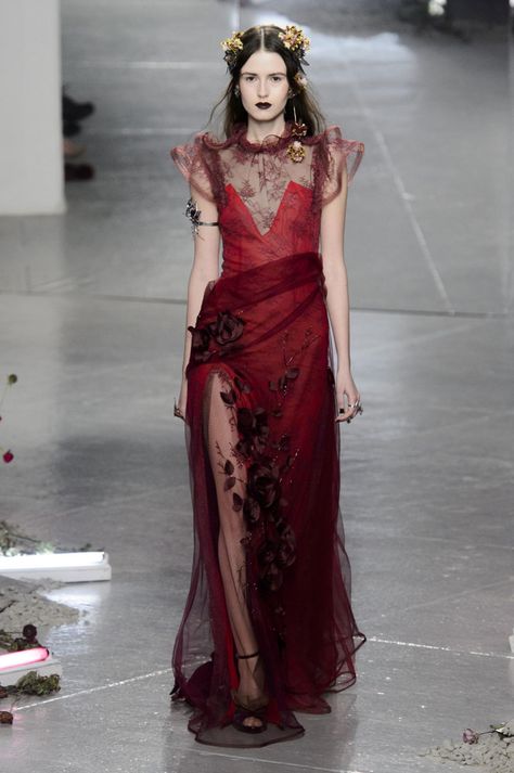 A look from the Rodarte fall 2016 collection. Photo: Imaxtree. Rodarte Dress, Alon Livne, Translucent Skin, Gown Ideas, Divine Intervention, Fashion Edgy, Witch Fashion, Witchy Fashion, Backless Prom Dresses