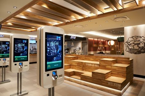 Mcdonald's Restaurant, Eat Happy, Food Places, Fast Food Restaurant, Restaurant Interior, Metal Chairs, Grand Rapids, Food Design, Restaurant Design