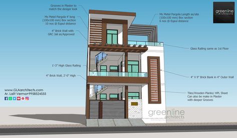 25 X 40 feet House Design at Takrohi, Lucknow | 25X40 Feet Nagma Farmhouse Drawing, 800 Sqft House, Moden House, Home Map Design, 20x30 House Plans, Morden House, Indian House, Indian House Plans, 3d House Plans