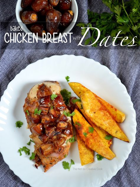 Chicken And Dates Recipe, Whole30 Baked Chicken, Chopped Dates, Baked Chicken Breasts, Dried Rosemary, Mouthwatering Food, Cauliflower Fried, Cauli Rice, Whole 30 Diet