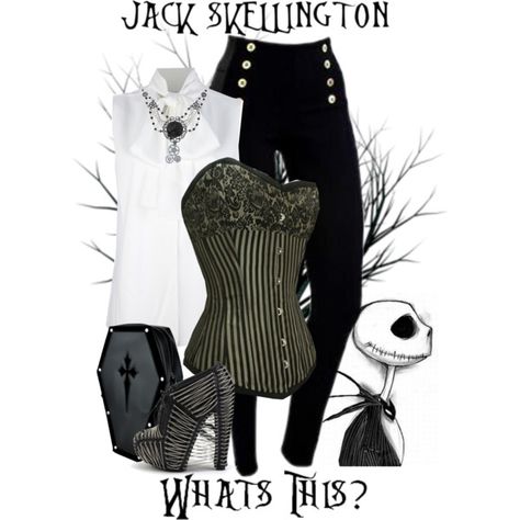 Outfit inspired by Jack Skellington from Disney's Nightmare Before Christmas.  #disney #blackandwhite Everyday Cosplay, Disney Inspired Fashion, Character Inspired Outfits, Disney Bound Outfits, Disney Inspired Outfits, Fandom Outfits, Casual Cosplay, The Nightmare Before Christmas