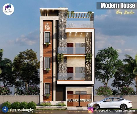 G 3 Elevation Design, G 2 Front Elevation Design Modern, G+2 Elevation Design Indian, Front Elevation Designs G+2, G 1 Front Elevation Design, 3 Floors Building Elevation Modern, G 2 Elevation Design, G+1 House Elevation Indian, Louver Design