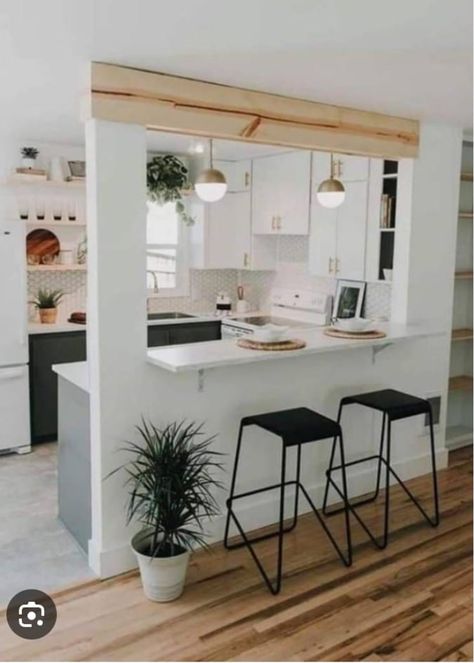 Hiasan Dalaman Dapur, Mid Century Ranch, Small Kitchen Decor, Inspiration Kitchen, Modern Kitchen Design Luxury, Kitchen Room Design, Kitchen Inspiration Design, Kitchen Furniture Design, Open Concept Kitchen