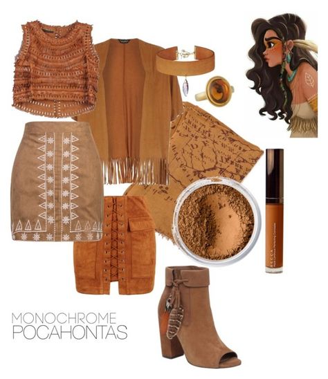 "Monochromatic Pocahontas" by egchee ❤ liked on Polyvore featuring Patricia Nash, Dorothy Perkins, WithChic, Disney, Ermanno Scervino, Jessica Simpson, Syna, Vanessa Mooney, Bare Escentuals and Becca Vanessa Mooney, Ermanno Scervino, Polyvore Set, Dorothy Perkins, Jessica Simpson, Pocahontas, Shoe Bag, Perfect Clothing, Outfit Accessories