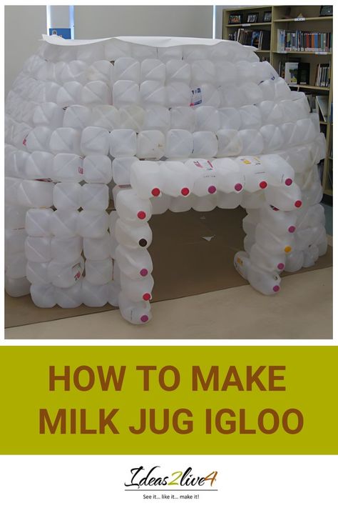 Milk Jug Igloo: From recycling to building: create a delightful milk jug igloo with our easy-to-follow guide. Perfect for winter fun and creativity! Diy Igloo Indoor, Milk Jug Igloo, Milk Jug Crafts, 52 Week Saving Plan, Recycling Ideas, Upcycling Projects, Saving Plan, Fun Math Activities, Milk Jugs