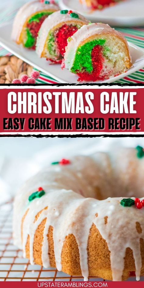 Celebrate the holiday season with a show-stopping Christmas Bundt Cake! This easy-to-make cake features a swirl of Christmas colors and a rich, flavorful glaze, making it the perfect centerpiece for your festive celebrations. Whether you're a baking novice or a seasoned pro, our step-by-step guide will help you create a holiday masterpiece. Click to find out how to bring this festive, delightful cake to life in your kitchen! Multicolored Christmas Tree, Christmas Bundt Cake Recipes, Holiday Cake Recipes, Christmas Bundt Cake, Easy Christmas Cake Recipe, Christmas Cakes Easy, Cake Centerpieces, Holiday Sprinkles, Chocolate Bundt Cake