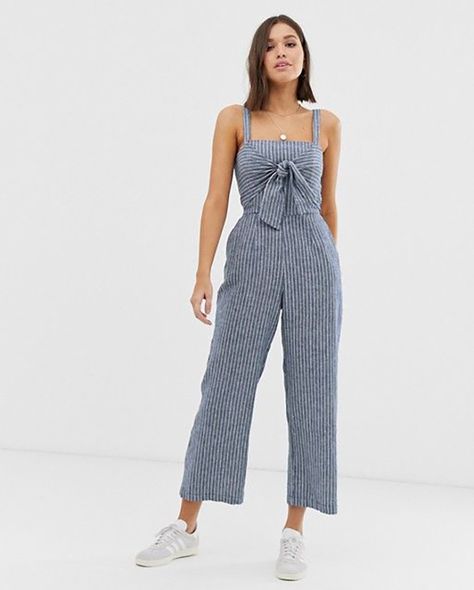 STYLECASTER | 58 Spring Jumpsuits to Shop, Because Indulge Yourself, Won't You? Spring Jumpsuit Outfit, Summer Jumpsuit Outfit, Jumpsuit Outfit Ideas, Jumpsuit Outfit Casual, Bride Jumpsuit, Spring Jumpsuits, Jumpsuit Outfits, Jumpsuit Navy Blue, Rompers Womens Jumpsuit