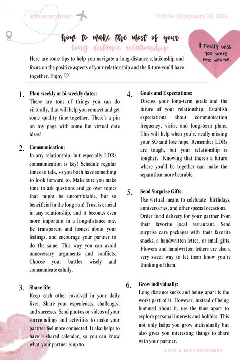 how to navigate the challenges of a long-distance relationship and embrace the journey of love beyond miles 💐✈⭐ 𝐟𝐨𝐥𝐥𝐨𝐰 @𝐟𝐢𝐫𝐞𝐭𝐨𝐦𝐲𝐦𝐢𝐧𝐝 𝐟𝐨𝐫 𝐦𝐨𝐫𝐞 ♡ #LDR #longdistance #relationship #love #couple #dateideas #virtualdateideas #DistanceLove #LDRjourney #TogetherApart #LoveBeyondMiles #DistanceCantBreakUs #VirtualConnection #MissingYou #RelationshipGoals #LDRStruggles #HeartOverMiles #LoveKnowsNoDistance #StayConnected Long Distance Questions, I Hate Valentine's Day, Hate Valentines Day, Couples Challenges, Distance Love, Journey Of Love, Relationship Stuff, Days Challenge, Embrace The Journey