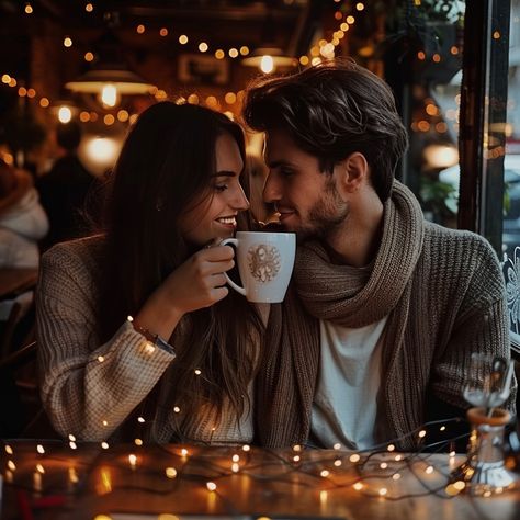 #Cozy #Coffee Moment: A loving #couple shares a #warm, cozy moment over #coffee in a beautifully lit #cafe setting. #love #warmth #aiart #aiphoto #stockcake ⬇️ Download and 📝 Prompt 👉 https://stockcake.com/i/cozy-coffee-moment_970996_780742 Couple Drinking Hot Chocolate, Coffee Shop Date Photoshoot, Coffee Couple Photography, Coffee Shop Couple Photoshoot, Coffee Shop Couple, Cozy Engagement Photos, Coffee Engagement Photos, Cafe Setting, Coffee Shop Photoshoot