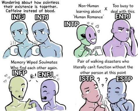 MBTIs Ships
intj & infj
intp & entj
infp & enfj
istp & estp Istp Estp Relationship, Infp Enfj Relationship Memes, Enfj Infp Relationship, Entj And Infp Friendship, Intj Estp Relationship, Mbti Intp X Entj, Infj X Intj Relationship, Intp Enfj Relationship, Istp Intj Relationship