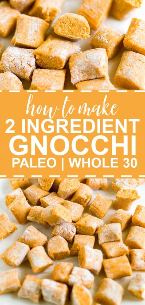 This is a step by step guide on how to make gnocchi! This is a special gnocchi recipe, because it's paleo and whole30 approved, so it's made with sweet potatoes and no flour. You can make this recipe with regular potatoes too! Whole30 Gnocchi, Make Gnocchi, Gnocchi Pasta, Gluten Free Gnocchi, Making Gnocchi, Gnocchi Recipe, Sweet Potato Gnocchi, Potato Gnocchi, Healthy Baking Recipes