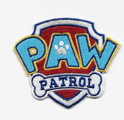 Paw Patrol Embroidered Iron On/Sew On Patch Paw Patrol http://smile.amazon.com/dp/B016M8Q9G2/ref=cm_sw_r_pi_dp_79Hcxb1CH8WA5 Paw Patrol Logo, Paw Patrol Shirt, Embroidery Theme, Mickey First Birthday, Ryder Paw Patrol, Everest Paw Patrol, Sew On Badges, Logo Sewing, Iron On Embroidery