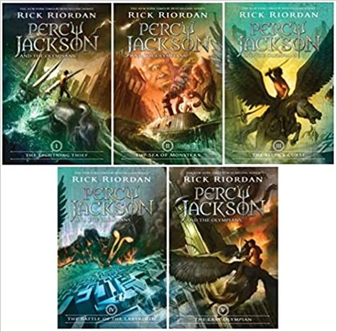 Rick Riordan PERCY JACKSON & THE OLYMPIANS Series Set Book 1-5: Rick Riordan: Amazon.com: Books The Battle Of The Labyrinth, Battle Of The Labyrinth, The Titan's Curse, The Last Olympian, Lightning Thief, Augustus Waters, Sea Of Monsters, The Olympians, The Lightning Thief