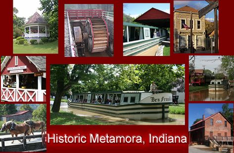 Historic Metamora Indiana Metamora Indiana, Food Events, Indiana Travel, Tourism Website, Road Trip Destinations, Gift Shops, Indiana Hoosiers, Summer Road Trip, Field Trip