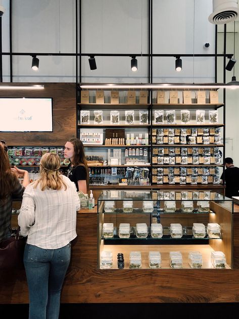 Dispensary Display Ideas, Dispensary Design, Mobile Shop Design, Herbal Shop, Store Plan, Name List, Retail Store Design, California Cool, Retail Interior