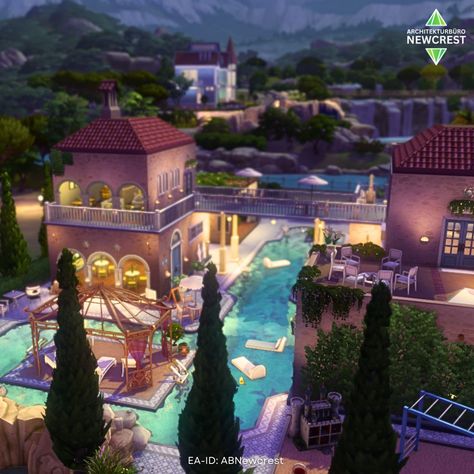 🍋 Riviera Family Pool & Gym 🍋 [swipe for floorplan] So this is the first build with the new Sims 4 Riviera Retreat kit. I will also post a reel with my favourite items from this one. 🧘 Pool type lot 🛋 Fully furnished 🍀 Functional & playtested 🏘 Basegame & Riviera Retreat ✅ No CC 📐 40x30 It's in the gallery. EA-ID: ABNewcrest 🌿 #thesims4 #sims #simstagram #showusyourbuids #sims4story Sims 4 Gym, Houses Layout, Sims 4 Houses Layout, Family Pool, Sims 4 Expansions, Sims 4 Build, Sims 4 Houses, Sims House, The Sims4